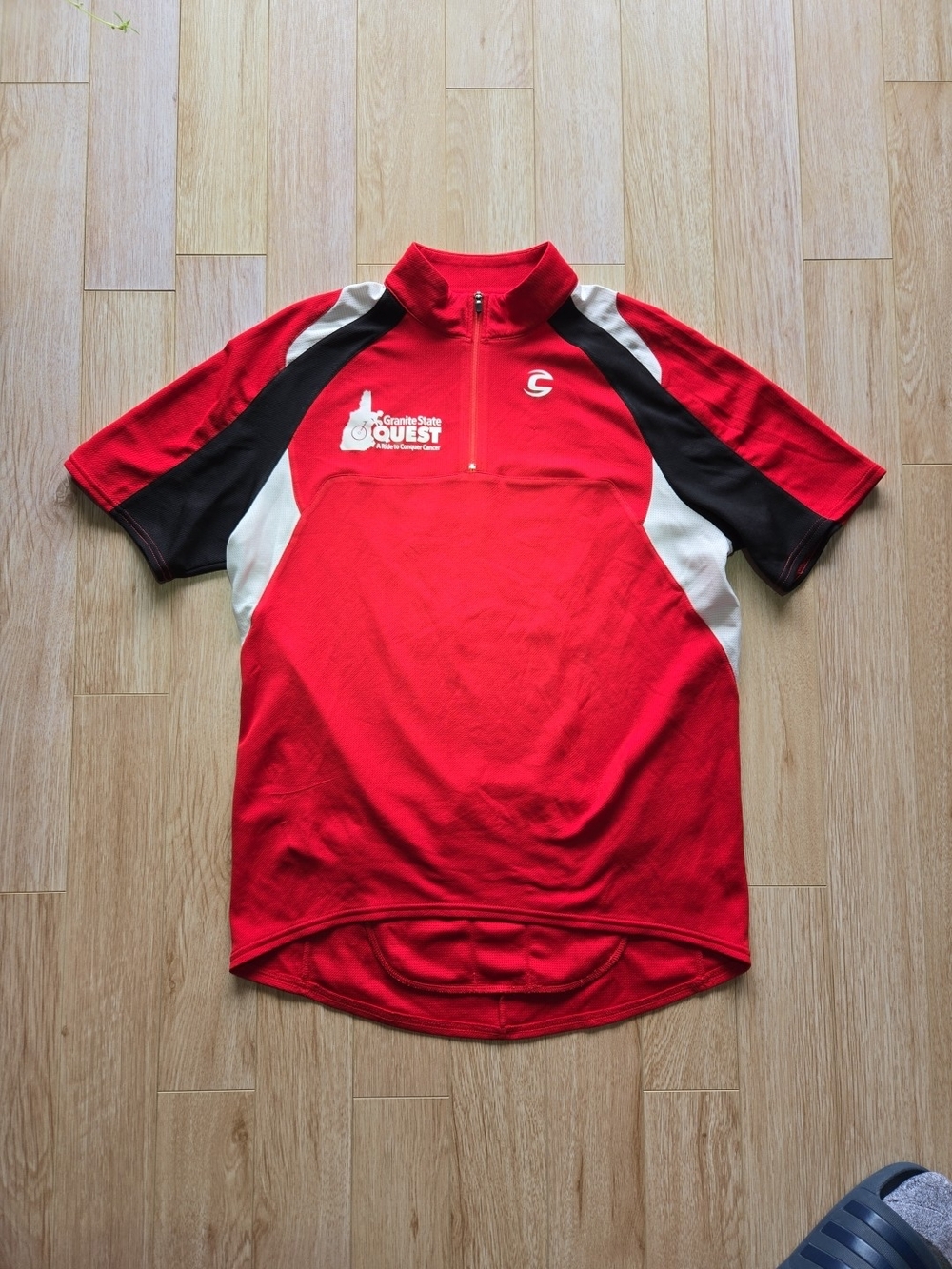 Quest Cycling Short-Sleeve Half-Zip Jersey in Red by (Cannondale)